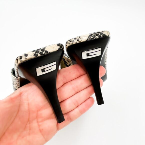 Gucci New GG Python Leather Mules Sandals Heels Size 37, 7 - Picture 6 of 13